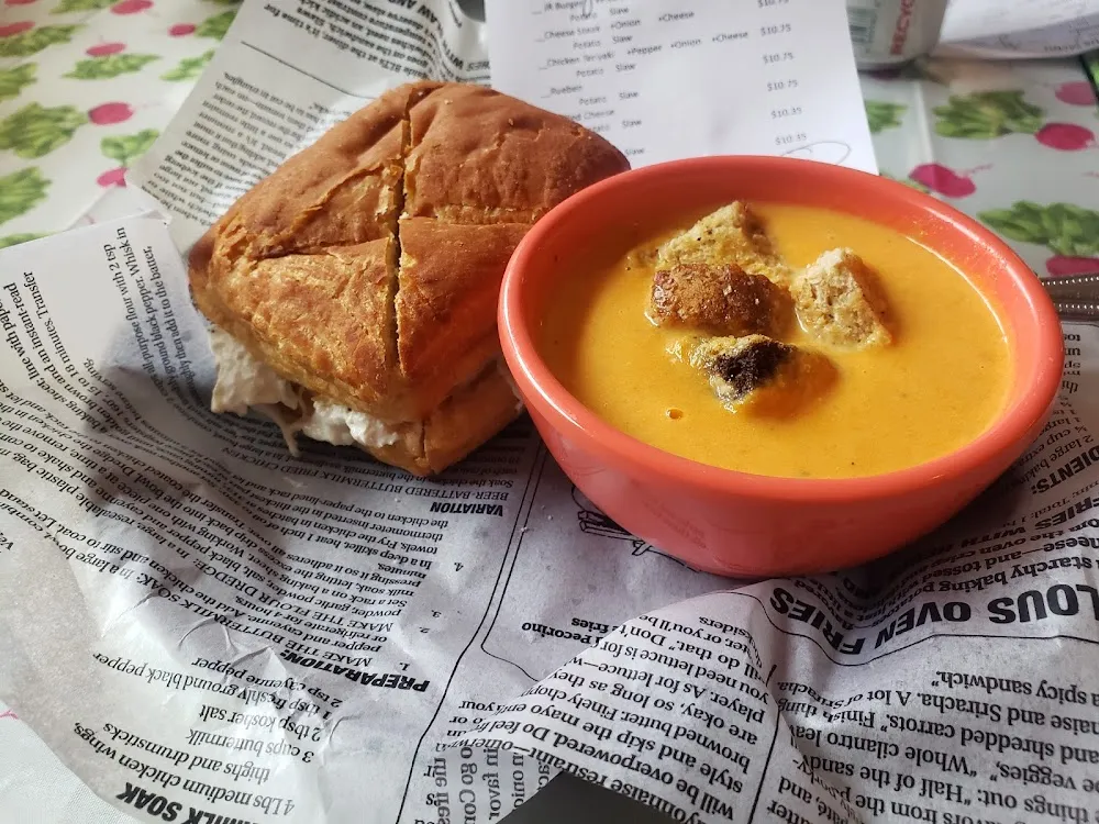 Chicken Salad Sandwich Wild Carrot Soup