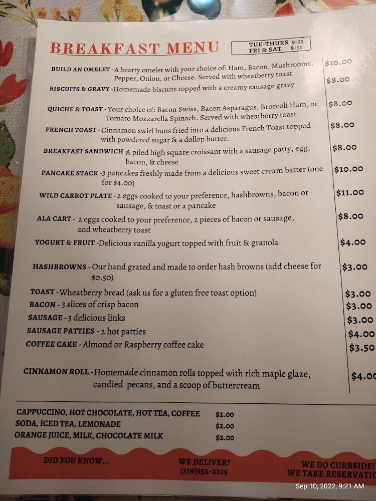 Wild Carrot LLC Menu image 3